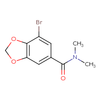 Chemical structure of 7-bromo-N,N-dimethyl-2H-1,3-benzodioxole-5-carboxamide - CSSB00021169147