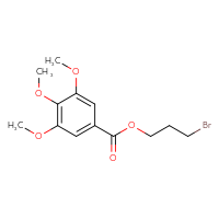 Chemical structure of 3-bromopropyl 3,4,5-trimethoxybenzoate - CSSB21470673825