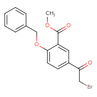 Chemical structure of methyl 2-(benzyloxy)-5-(2-bromoacetyl)benzoate - CSSB00010188462