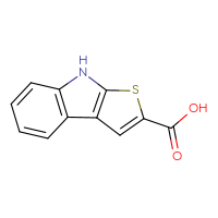 Chemical structure of 8H-thieno[2,3-b]indole-2-carboxylic acid - CSSB00010293295