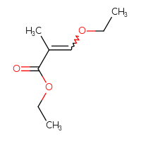 Chemical structure of ethyl 3-ethoxy-2-methylprop-2-enoate - CSSB00042410368