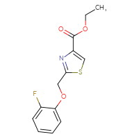Chemical structure of ethyl 2-[(2-fluorophenoxy)methyl]-1,3-thiazole-4-carboxylate - CSSB00040821511