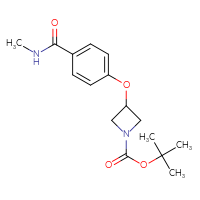 Chemical structure of tert-butyl 3-[4-(methylcarbamoyl)phenoxy]azetidine-1-carboxylate - CSSB00010211174