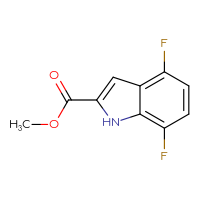 Chemical structure of methyl 4,7-difluoro-1H-indole-2-carboxylate - CSSB00011299565