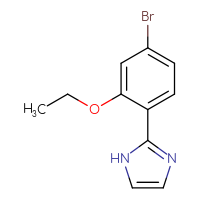 Chemical structure of 2-(4-bromo-2-ethoxyphenyl)-1H-imidazole - CSSB02495350831