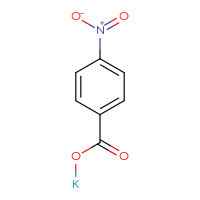 Chemical structure of potassium 4-nitrobenzoate - CSSB06645077371