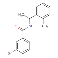 Chemical structure of 3-bromo-N-[1-(2-methylphenyl)ethyl]benzamide - CSSB00000580397