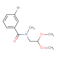 Chemical structure of 3-bromo-N-(2,2-dimethoxyethyl)-N-methylbenzamide - CSSB00024552163