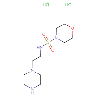 Chemical structure of N-[2-(piperazin-1-yl)ethyl]morpholine-4-sulfonamide dihydrochloride - CSSB00000748597