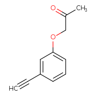 Chemical structure of 1-(3-ethynylphenoxy)propan-2-one - CSSB00009870493