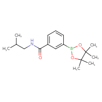 Chemical structure of N-(2-methylpropyl)-3-(4,4,5,5-tetramethyl-1,3,2-dioxaborolan-2-yl)benzamide - CSSB00020982209