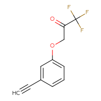 Chemical structure of 3-(3-ethynylphenoxy)-1,1,1-trifluoropropan-2-one - CSSB00020653781