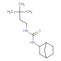Chemical structure of 1-{bicyclo[2.2.1]heptan-2-yl}-3-(3,3-dimethylbutyl)thiourea - CSSB01998260054