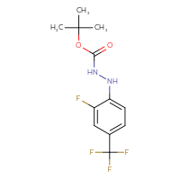 Chemical structure of N'-[2-fluoro-4-(trifluoromethyl)phenyl](tert-butoxy)carbohydrazide - CSSB06721735868
