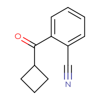 Chemical structure of 2-cyclobutanecarbonylbenzonitrile - CSSB00000080837