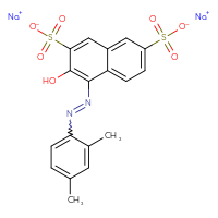 Chemical structure of disodium 4-[2-(2,4-dimethylphenyl)diazen-1-yl]-3-hydroxynaphthalene-2,7-disulfonate - CSSB00000747752