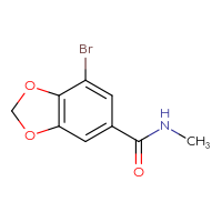 Chemical structure of 7-bromo-N-methyl-2H-1,3-benzodioxole-5-carboxamide - CSSB00103310271
