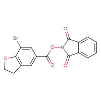 Chemical structure of 1,3-dioxo-2,3-dihydro-1H-isoindol-2-yl 7-bromo-2,3-dihydro-1-benzofuran-5-carboxylate - CSSB17484212887