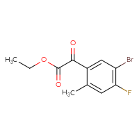 Chemical structure of ethyl 2-(5-bromo-4-fluoro-2-methylphenyl)-2-oxoacetate - CSSB00038610565