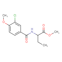 Chemical structure of methyl 2-[(3-chloro-4-methoxyphenyl)formamido]butanoate - CSSB02018695828