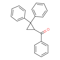 Chemical structure of (2,2-diphenylcyclopropyl)(phenyl)methanone - CSSB14823776754