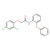 Chemical structure of 2-(2,4-dichlorophenoxy)-N-(2-phenoxyphenyl)acetamide - CSSB00121635389