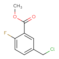 Chemical structure of methyl 5-(chloromethyl)-2-fluorobenzoate - CSSB00013209182