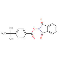 Chemical structure of 1,3-dioxo-2,3-dihydro-1H-isoindol-2-yl 4-tert-butylbenzoate - CSSB00038636543