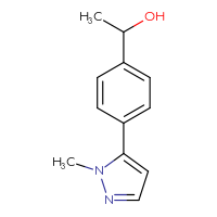 Chemical structure of 1-[4-(1-methyl-1H-pyrazol-5-yl)phenyl]ethan-1-ol - CSSB00016851539