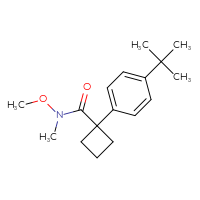 Chemical structure of 1-(4-tert-butylphenyl)-N-methoxy-N-methylcyclobutane-1-carboxamide - CSSB00990255061