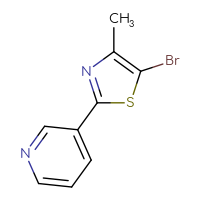 Chemical structure of 3-(5-bromo-4-methyl-1,3-thiazol-2-yl)pyridine - CSSB00000701124
