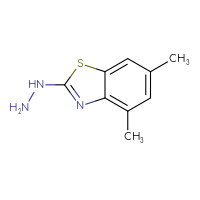 Chemical structure of 2-hydrazinyl-4,6-dimethyl-1,3-benzothiazole - CSSB00000081546