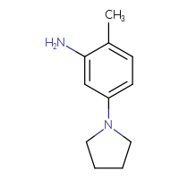 Chemical structure of 2-methyl-5-(pyrrolidin-1-yl)aniline - CSSB00000726946