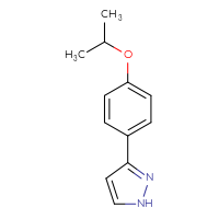 Chemical structure of 3-[4-(propan-2-yloxy)phenyl]-1H-pyrazole - CSSB00011471449