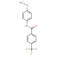 Chemical structure of N-(4-methoxyphenyl)-4-(trifluoromethyl)benzamide - CSSB00046248861