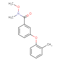 Chemical structure of N-methoxy-N-methyl-3-(2-methylphenoxy)benzamide - CSSB21151590102