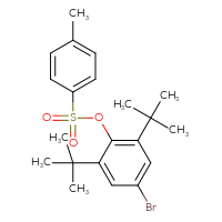 Chemical structure of 4-bromo-2,6-di-tert-butylphenyl 4-methylbenzene-1-sulfonate - CSSB21432545600