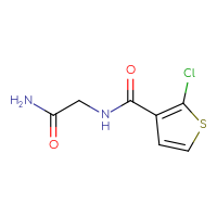 Chemical structure of 2-[(2-chlorothiophen-3-yl)formamido]acetamide - CSSB01991062643