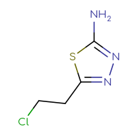 Chemical structure of 5-(2-chloroethyl)-1,3,4-thiadiazol-2-amine - CSSB00000139869