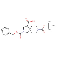 Chemical structure of 2-[(benzyloxy)carbonyl]-8-[(tert-butoxy)carbonyl]-2,8-diazaspiro[4.5]decane-4-carboxylic acid - CSSB00010183744