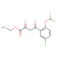 Chemical structure of ethyl 4-[5-chloro-2-(difluoromethoxy)phenyl]-2,4-dioxobutanoate - CSSB21495873546