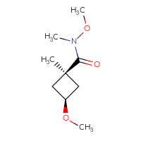 Chemical structure of (1s,3r)-N,3-dimethoxy-N,1-dimethylcyclobutane-1-carboxamide - CSSB21151594125
