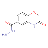 Chemical structure of 3-oxo-3,4-dihydro-2H-1,4-benzoxazine-6-carbohydrazide - CSSB00000193484