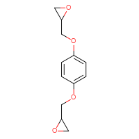 Chemical structure of 2-({4-[(oxiran-2-yl)methoxy]phenoxy}methyl)oxirane - CSSB00000014300