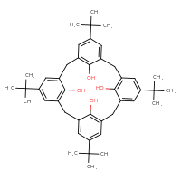 Chemical structure of 5,11,17,23-tetra-tert-butylpentacyclo[19.3.1.1³,⁷.1⁹,¹³.1¹⁵,¹⁹]octacosa-1(25),3,5,7(28),9,11,13(27),15,17,19(26),21,23-dodecaene-25,26,27,28-tetrol - CSSB00016993598