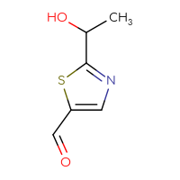 Chemical structure of 2-(1-hydroxyethyl)-1,3-thiazole-5-carbaldehyde - CSSB00000718691