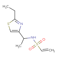 Chemical structure of N-[1-(2-ethyl-1,3-thiazol-4-yl)ethyl]ethene-1-sulfonamide - CSSB21332103782