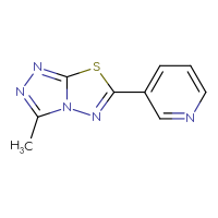 Chemical structure of 3-{3-methyl-[1,2,4]triazolo[3,4-b][1,3,4]thiadiazol-6-yl}pyridine - CSSB00000019473