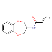 Chemical structure of N-(3,4-dihydro-2H-1,5-benzodioxepin-3-yl)prop-2-enamide - CSSB14792467385