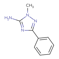 Chemical structure of 1-methyl-3-phenyl-1H-1,2,4-triazol-5-amine - CSSB00000189179